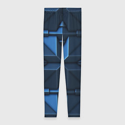 Леггинсы женские Синяя объёмная броня киборга, цвет: 3D-принт
