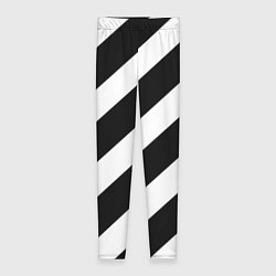 Женские легинсы Черно белые полоски