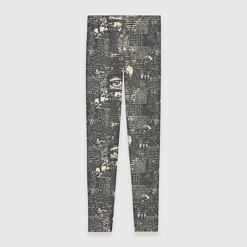 Женские легинсы Надписи и глаз / 3D-принт – фото 1