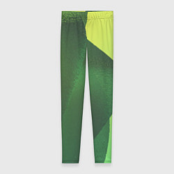 Леггинсы женские Зелёные абстрактные волны, цвет: 3D-принт