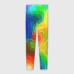 Леггинсы женские Разноцветная абстрактная композиция, цвет: 3D-принт