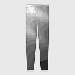 Леггинсы женские Черно белые волны, цвет: 3D-принт