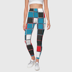 Леггинсы женские Разнообразные стеклянные фигуры, цвет: 3D-принт — фото 2
