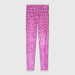 Леггинсы женские Кожа - текстура - pink, цвет: 3D-принт