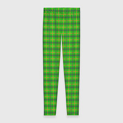 Леггинсы женские Шотландка зеленая крупная, цвет: 3D-принт
