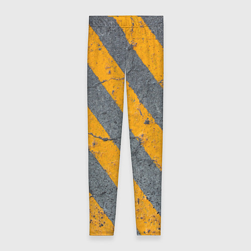 Женские легинсы Желтые полосы на бетоне / 3D-принт – фото 1