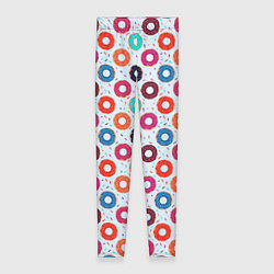 Женские легинсы Пончики на светлом фоне