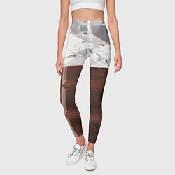 Леггинсы женские Темная плитка шоколада в обертке, цвет: 3D-принт — фото 2