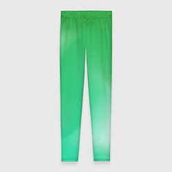 Леггинсы женские Градиент зеленый, цвет: 3D-принт