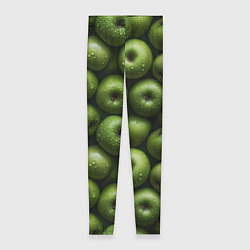 Леггинсы женские Сочная текстура из зеленых яблок, цвет: 3D-принт