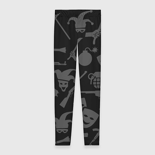 Женские легинсы Маски Джокера и оружие / 3D-принт – фото 1