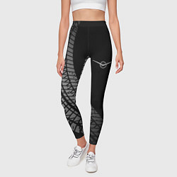 Леггинсы женские UAZ tire tracks, цвет: 3D-принт — фото 2