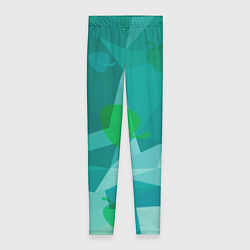 Леггинсы женские Листочки и треугольники, цвет: 3D-принт