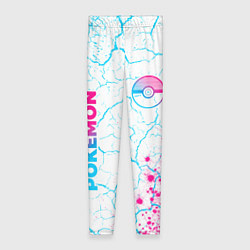 Женские легинсы Pokemon neon gradient style: надпись, символ