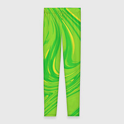Леггинсы женские Насыщенный зеленый абстракция, цвет: 3D-принт