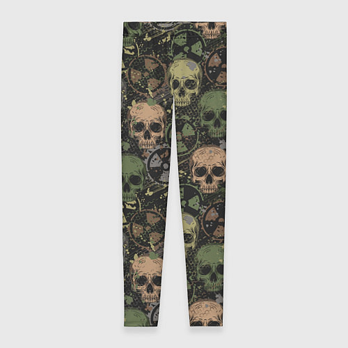 Женские легинсы Черепа со знаками радиактивности / 3D-принт – фото 1