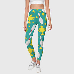 Леггинсы женские Bowling game, цвет: 3D-принт — фото 2