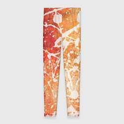 Леггинсы женские Текстура - White on orange, цвет: 3D-принт