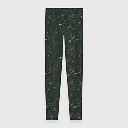 Леггинсы женские Текстура зелёный мрамор, цвет: 3D-принт
