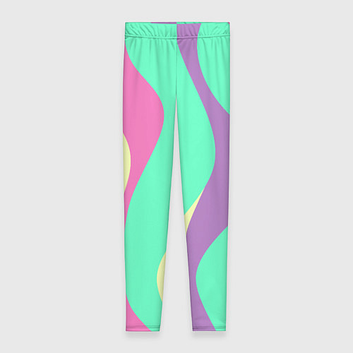 Женские легинсы Полосатая цветная абстракция / 3D-принт – фото 1