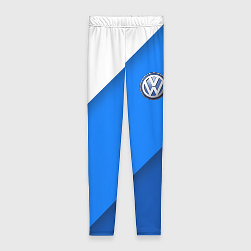 Женские легинсы Volkswagen - голубые линии / 3D-принт – фото 1