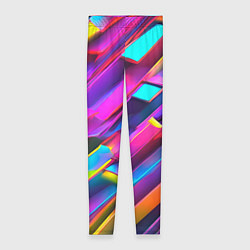 Леггинсы женские Неоновые разноцветные пластины, цвет: 3D-принт