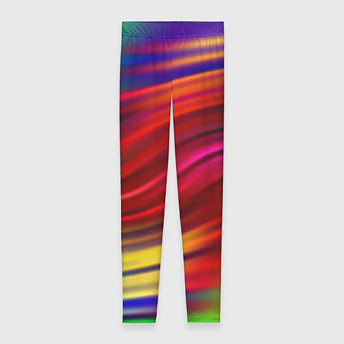 Женские легинсы Разноцветный абстрактный узор волны / 3D-принт – фото 1