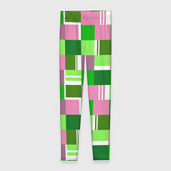 Леггинсы женские Ретро квадраты ванильные, цвет: 3D-принт