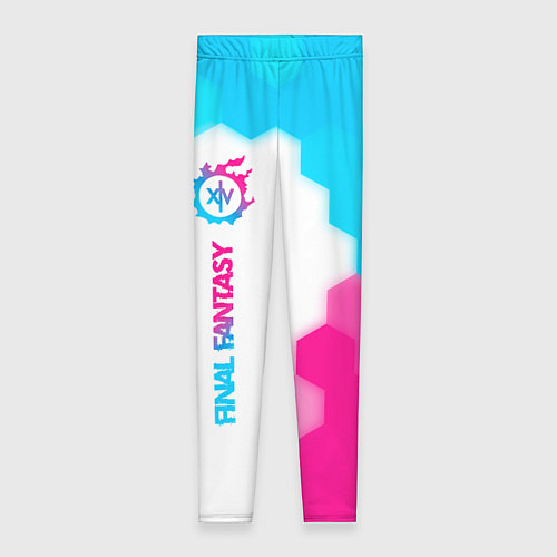 Женские легинсы Final Fantasy neon gradient style: по-вертикали / 3D-принт – фото 1