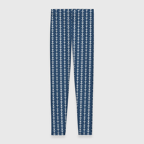 Женские легинсы Тёмно-синий полосатый / 3D-принт – фото 1