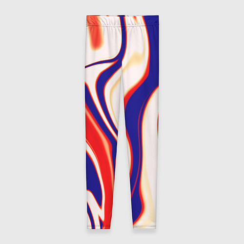 Женские легинсы Абстракция бежевый с фиолетовым / 3D-принт – фото 1