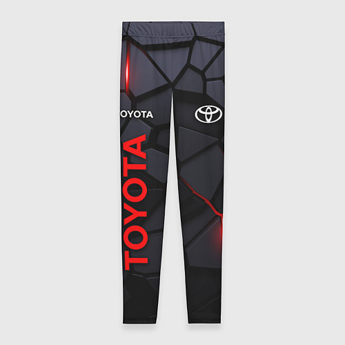 Женские легинсы Toyota черные плиты с эффектом свечения / 3D-принт – фото 1