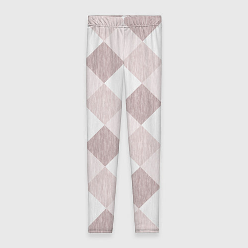 Женские легинсы Геометрический светло коричневый узор квадраты / 3D-принт – фото 1