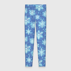 Женские легинсы Pattern with bright snowflakes