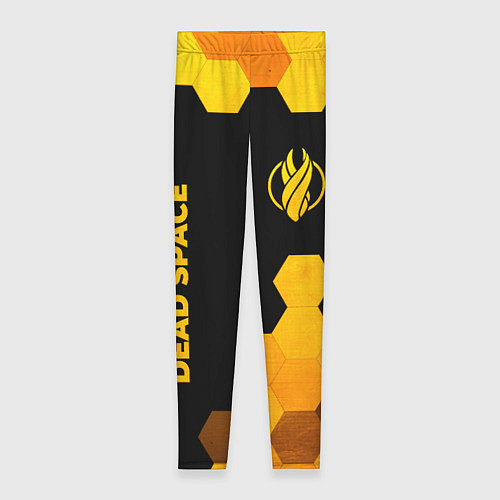 Женские легинсы Dead Space - gold gradient вертикально / 3D-принт – фото 1