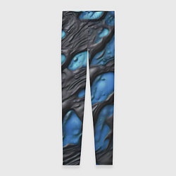Леггинсы женские Синяя текучая субстанция, цвет: 3D-принт