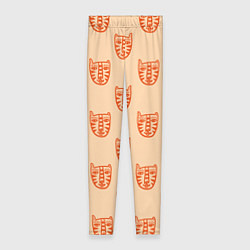 Леггинсы женские Drawn Tiger, цвет: 3D-принт