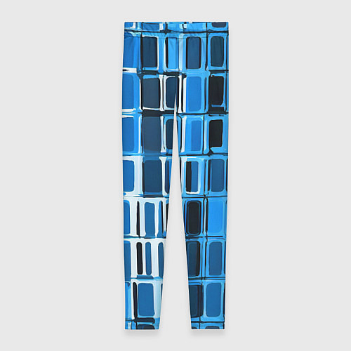 Женские легинсы Синие прямоугольники / 3D-принт – фото 1