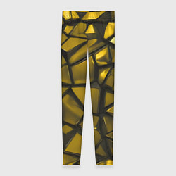 Леггинсы женские Золотые хромированные осколки, цвет: 3D-принт