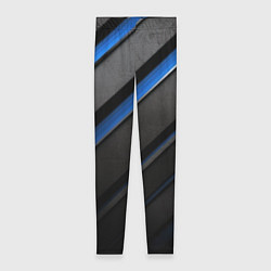 Леггинсы женские Black blue lines, цвет: 3D-принт