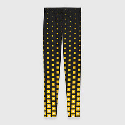 Леггинсы женские Жёлтые квадраты, цвет: 3D-принт