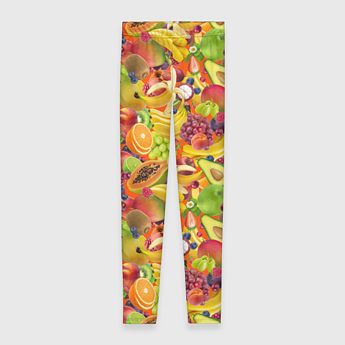 Женские легинсы Экзотические фрукты и ягоды / 3D-принт – фото 1