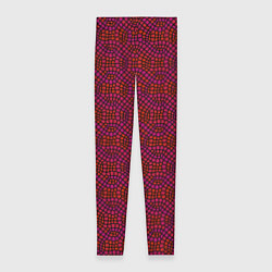 Леггинсы женские Витражный паттерн оттенков красного, цвет: 3D-принт