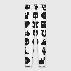 Женские легинсы Love death robots pattern white