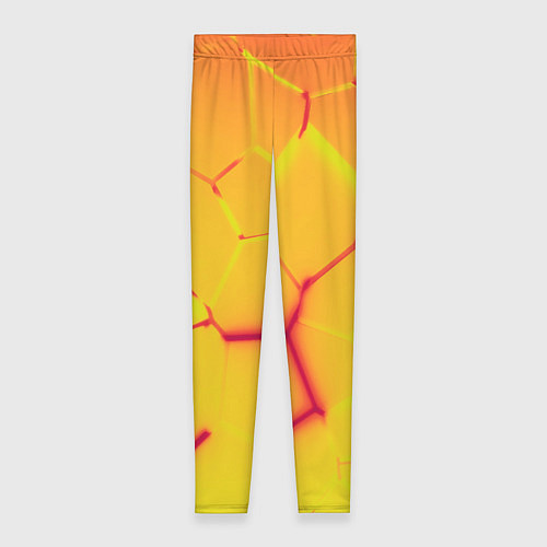 Женские легинсы Плиты желтые броня / 3D-принт – фото 1