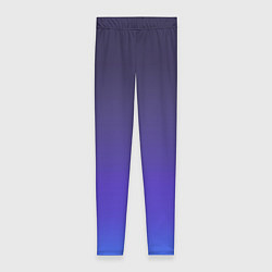 Леггинсы женские Градиент тёмно фиолетовый синий, цвет: 3D-принт