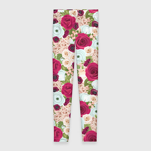 Женские легинсы Цветочный фон / 3D-принт – фото 1