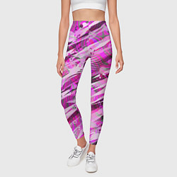 Леггинсы женские Розовые паттерны, цвет: 3D-принт — фото 2