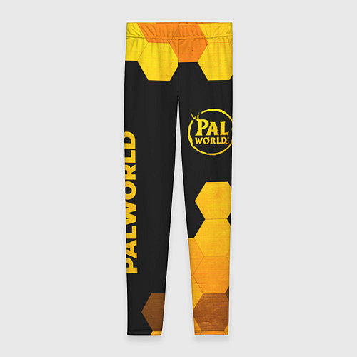 Женские легинсы Palworld - gold gradient вертикально / 3D-принт – фото 1