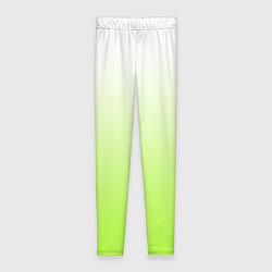 Леггинсы женские Бело-салатовый градиент, цвет: 3D-принт